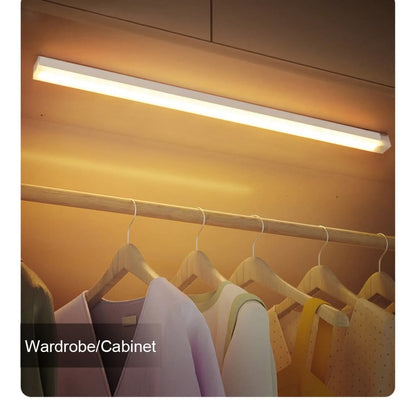 LED Cabinet Light USB Type-C Rechargeable Motion Sensor Led Lamp for Kitchen Wardrobe Cabinet Lighting 20Cm/30Cm/40Cm/50Cm/60Cm